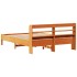 Cama sin colchón madera maciza de pino marrón cera 140x200