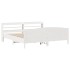 Estructura de cama sin colchón madera maciza blanca 200x200