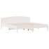 Estructura de cama sin colchón madera maciza blanca 200x200