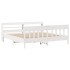 Cama sin colchón madera maciza de pino blanca 180x200