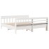 Cama sin colchón madera maciza de pino blanca 180x200
