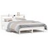 Estructura de cama sin colchón madera de pino blanca 150x200