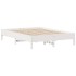 Estructura de cama sin colchón madera de pino blanca 150x200