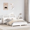 Estructura de cama sin colchón madera de pino blanca 140x190 cm