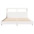 Estructura de cama sin colchón madera de pino blanca 140x190