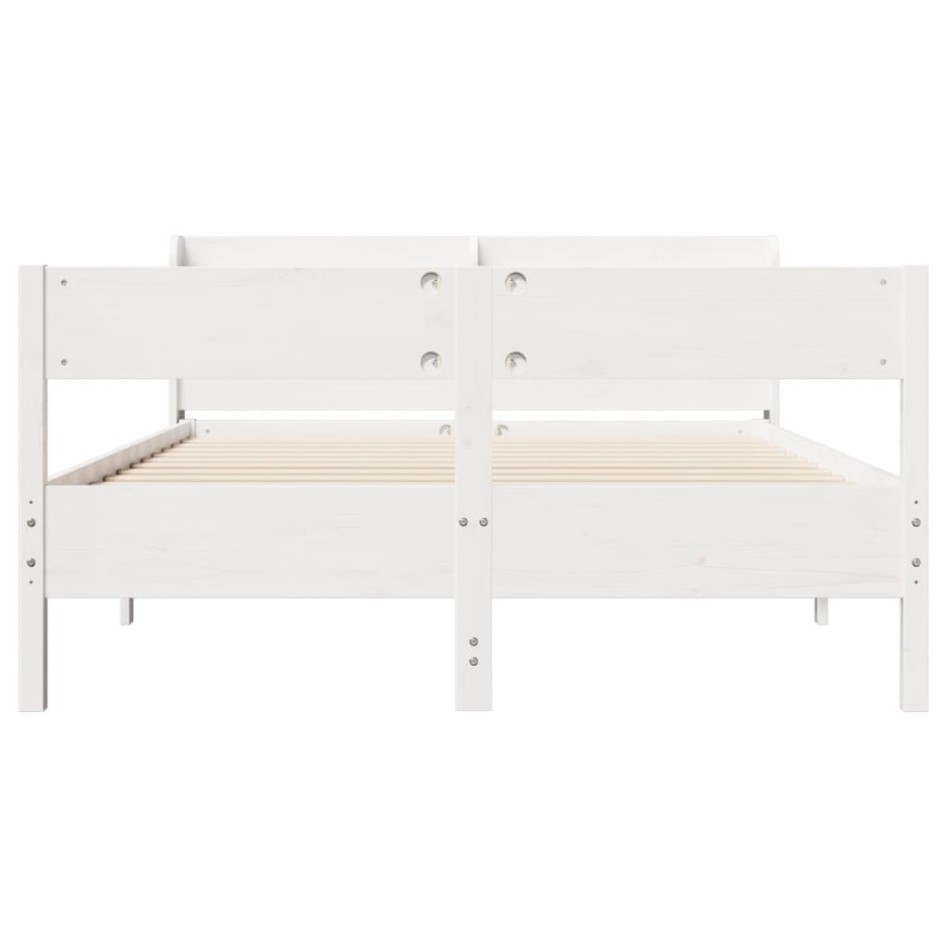 Estructura de cama sin colchón madera maciza de pino 160x200