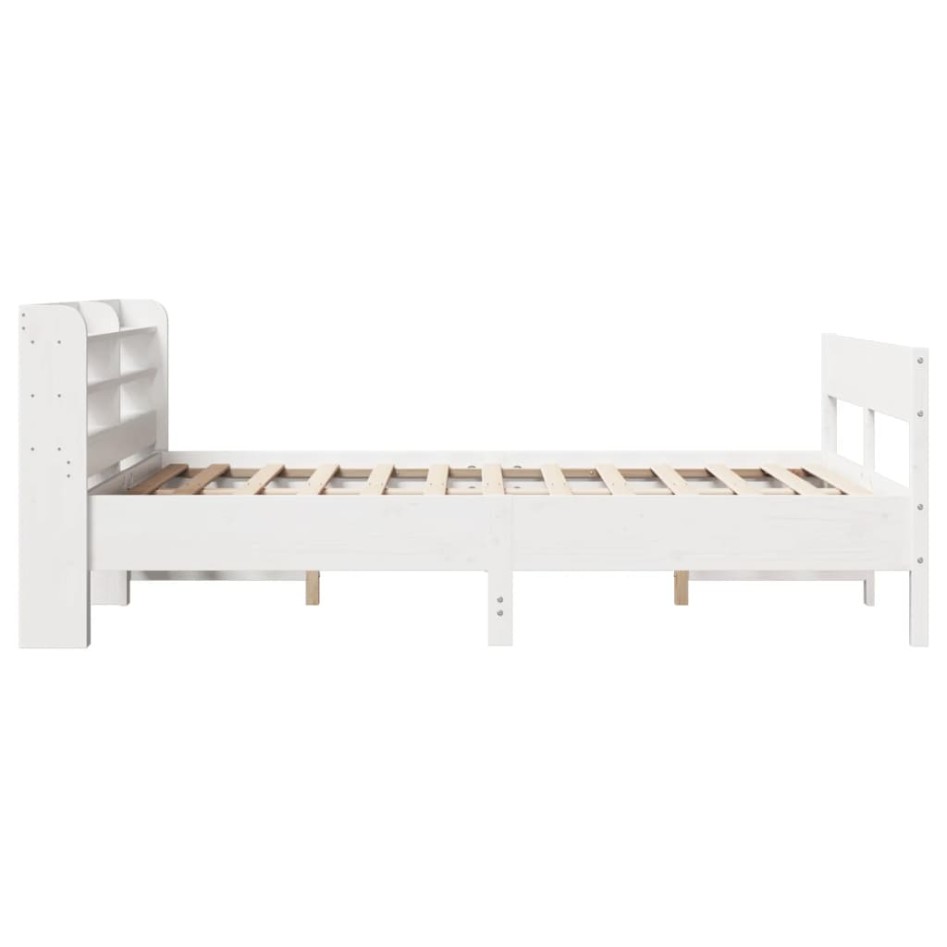 Estructura de cama sin colchón madera maciza de pino 160x200