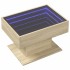 Mesa de centro y LED madera ingeniería roble Sonoma 70x50x45