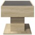 Mesa de centro y LED madera ingeniería roble Sonoma 70x50x45