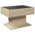 Mesa de centro y LED madera ingeniería roble Sonoma 70x50x45