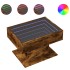 Mesa de centro y LED madera ingeniería roble ahumado
