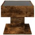 Mesa de centro y LED madera ingeniería roble ahumado