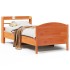 Cama sin colchón madera maciza de pino marrón cera 100x200