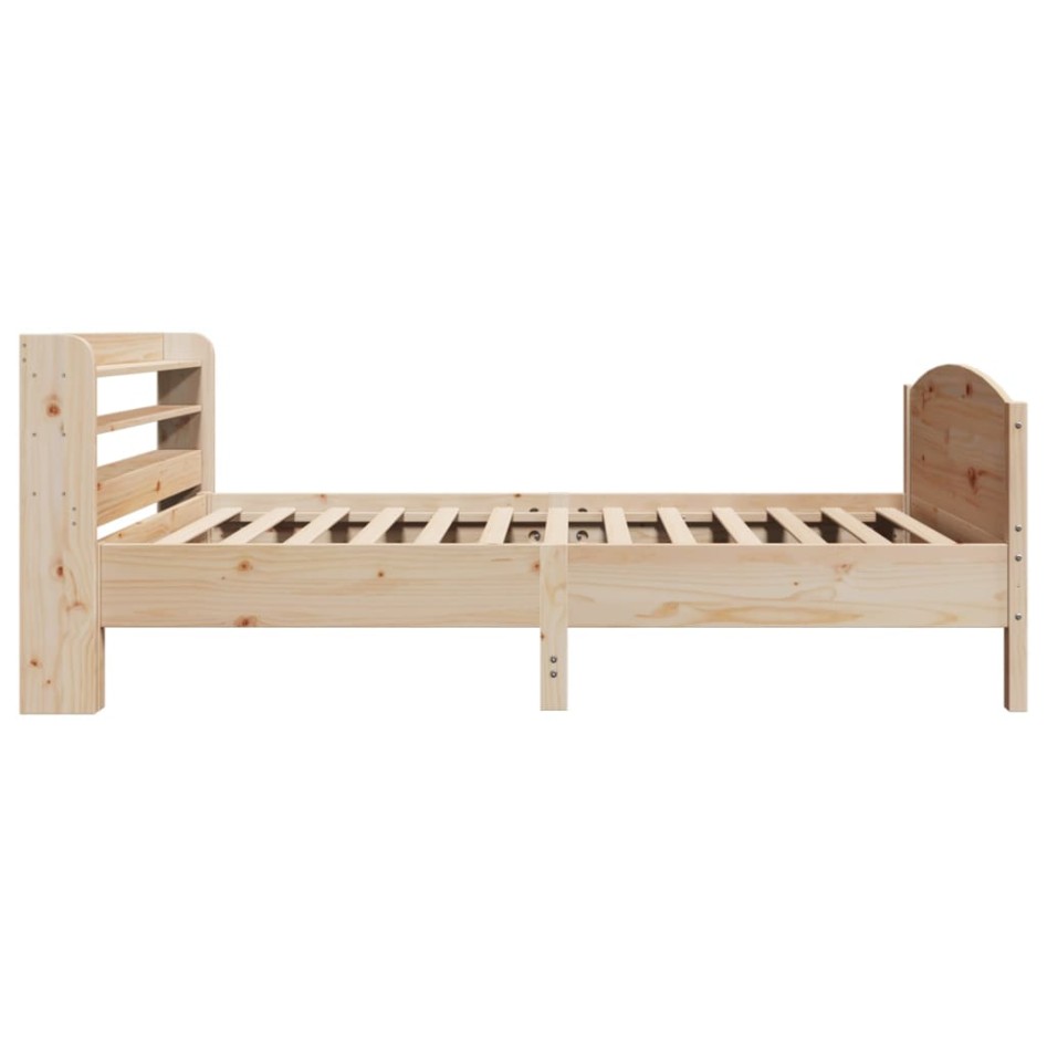 Estructura de cama sin colchón madera maciza de pino 100x200