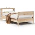Estructura de cama sin colchón madera maciza de pino 90x200