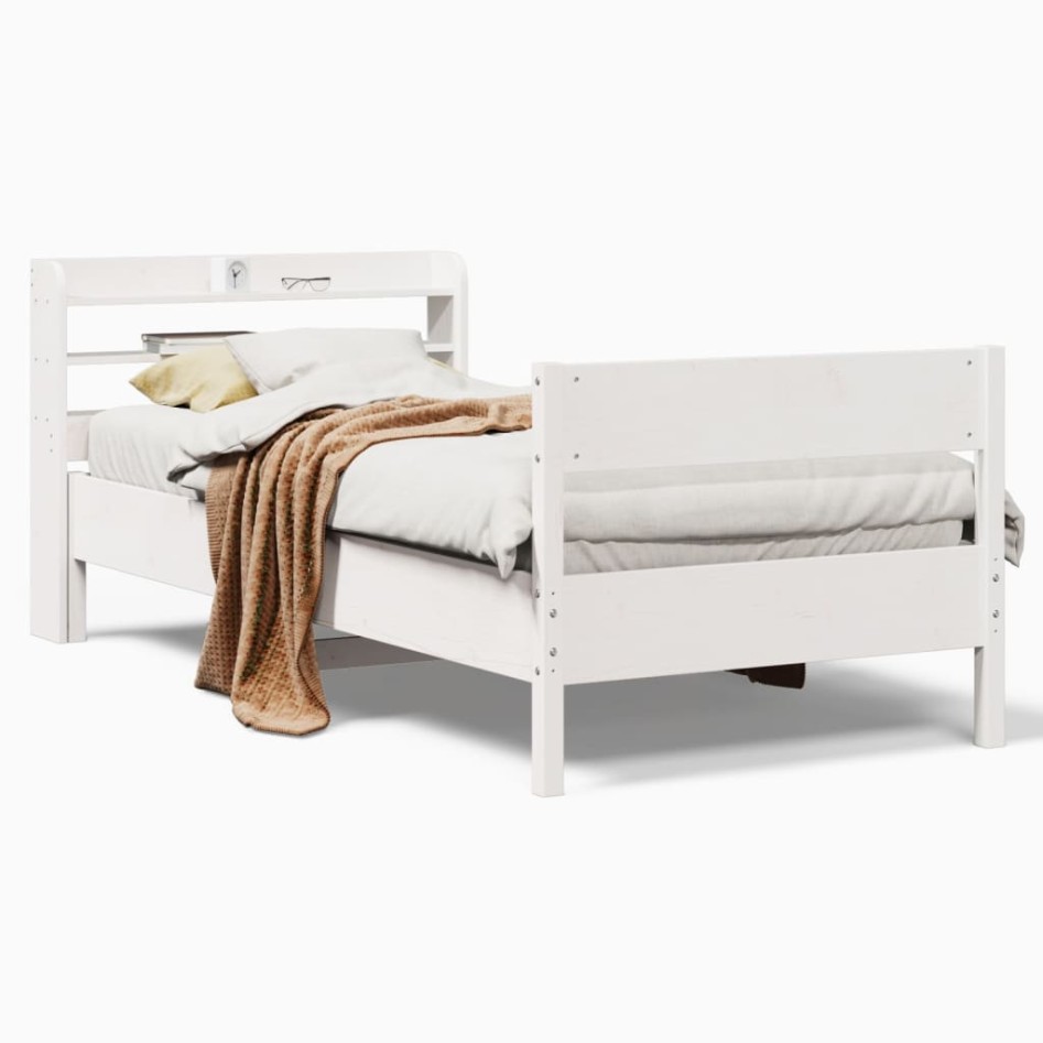 Estructura cama sin colchón madera maciza pino blanca