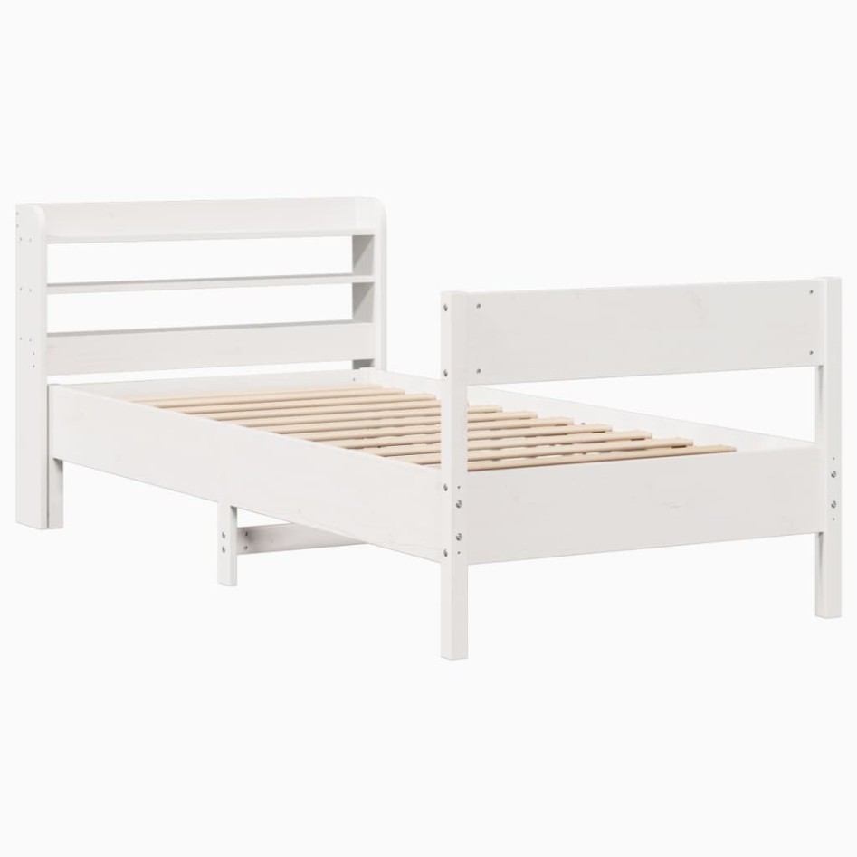 Estructura cama sin colchón madera maciza pino blanca