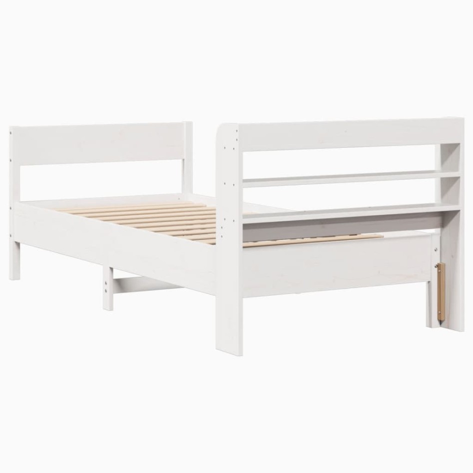 Estructura cama sin colchón madera maciza pino blanca