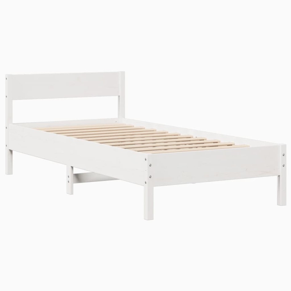 Estructura cama sin colchón madera maciza pino blanca