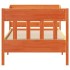 Estructura de cama sin colchón madera de pino marrón 90x200