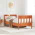 Estructura de cama sin colchón madera maciza marrón 90x190