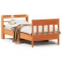 Estructura de cama sin colchón madera maciza marrón 90x190