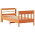 Estructura de cama sin colchón madera maciza marrón 90x190