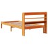 Estructura cama con cabecero madera pino marrón cera 100x200