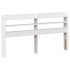 Estructura de cama con cabecero sin colchón blanco 140x200