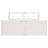 Estructura de cama con cabecero sin colchón blanco 140x200
