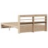 Estructura de cama con cabecero madera maciza pino 140x190