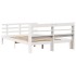Estructura de cama con cabecero sin colchón blanco 140x190
