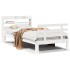 Estructura de cama con cabecero sin colchón blanco 100x200