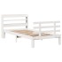 Estructura de cama con cabecero sin colchón blanco 100x200