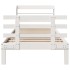 Estructura de cama con cabecero sin colchón blanco 100x200