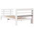 Estructura de cama con cabecero sin colchón blanco 100x200