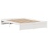 Estructura de cama con cabecero sin colchón blanco 140x200