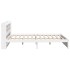 Estructura de cama con cabecero sin colchón blanco 140x200