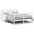 Estructura de cama con cabecero madera de pino blanco