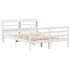Estructura de cama con cabecero madera de pino blanco