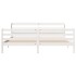 Estructura de cama con cabecero sin colchón blanco 200x200