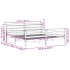Estructura de cama con cabecero sin colchón blanco 200x200