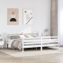Estructura de cama con cabecero sin colchón blanco 180x200