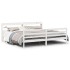 Estructura de cama con cabecero sin colchón blanco 180x200