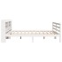 Estructura de cama con cabecero sin colchón blanco 180x200