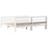 Estructura de cama con cabecero sin colchón blanco 180x200