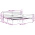 Estructura de cama con cabecero sin colchón blanco 180x200
