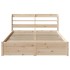 Estructura de cama con cabecero madera maciza pino 160x200