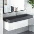 Lavabo de fundición de mineral/mármol antracita 120x46x11