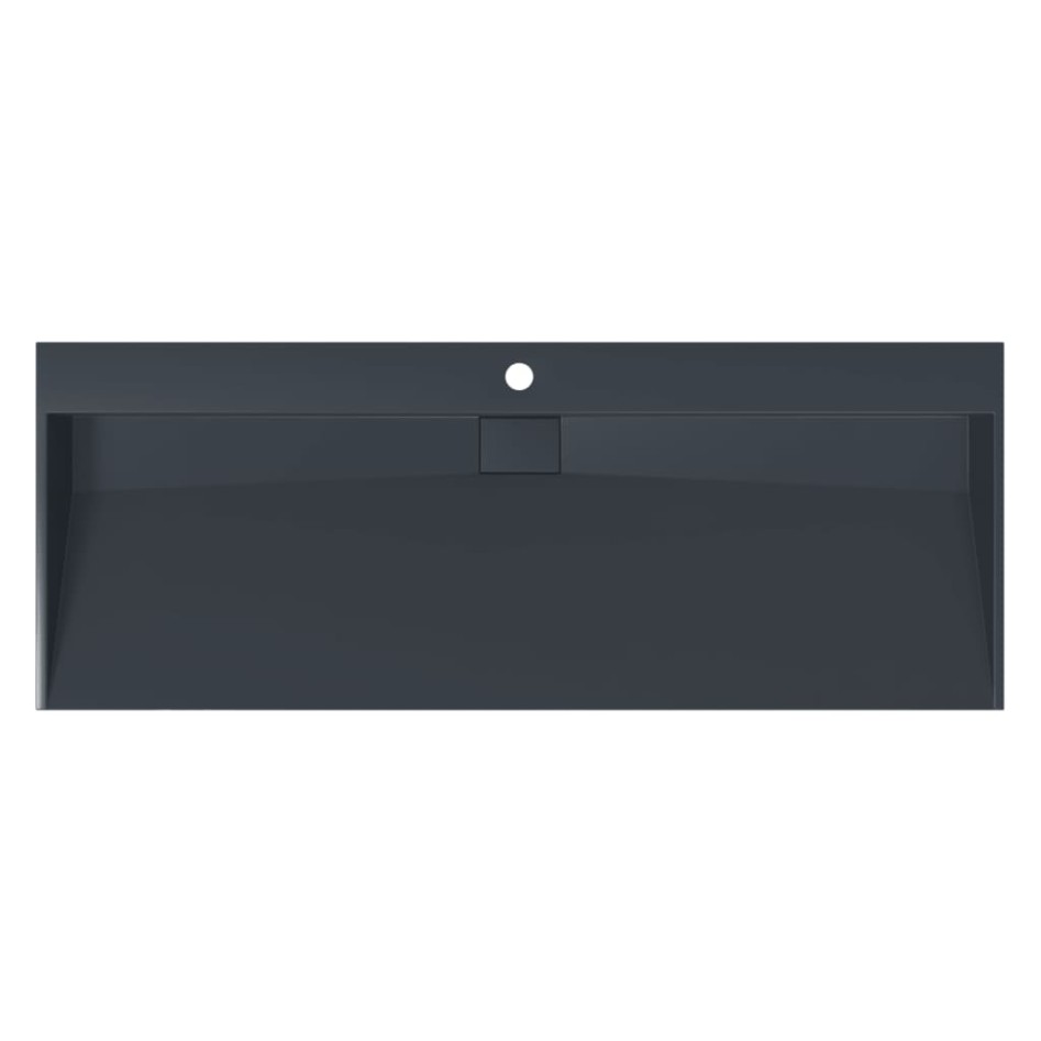 Lavabo de fundición de mineral/mármol antracita 120x46x11